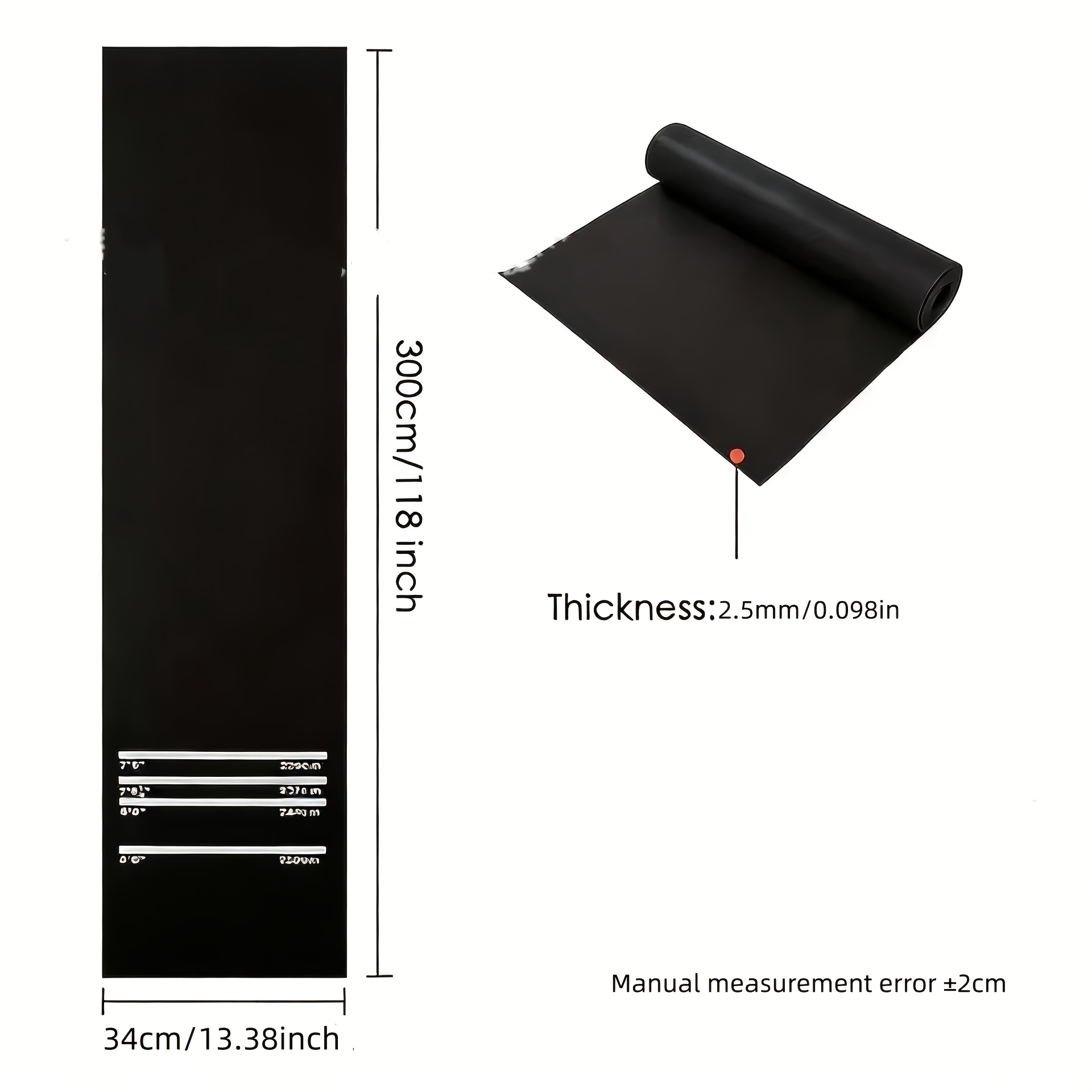 Professionele dartmat | 299,72/200,0 cm (L) x 33,99/30,0 cm (B)
