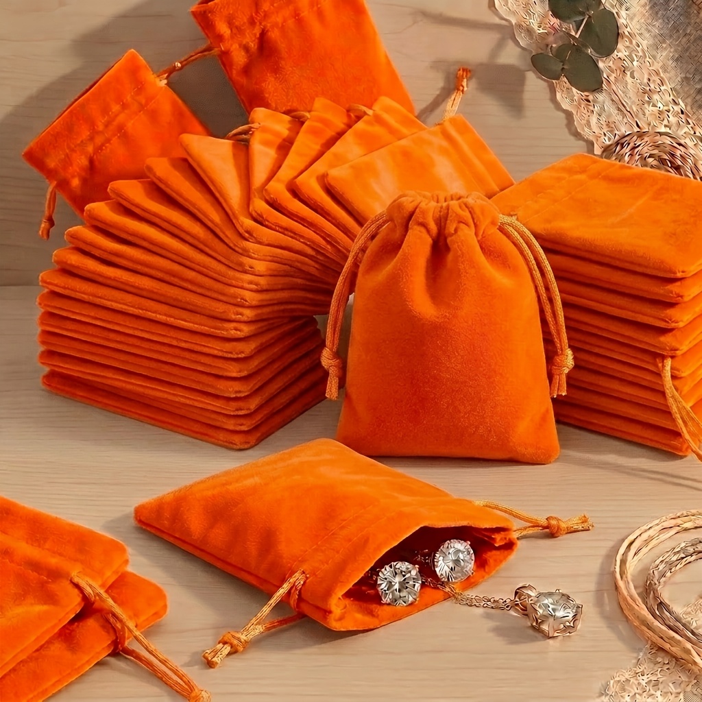 TEMU Regalo /Lui 24 pezzi Sacchetti con Coulisse in Velluto , Piccoli Sacchetti Porta Gioielli con Tessuto Foderato Liscio e Chiusura a Strappo