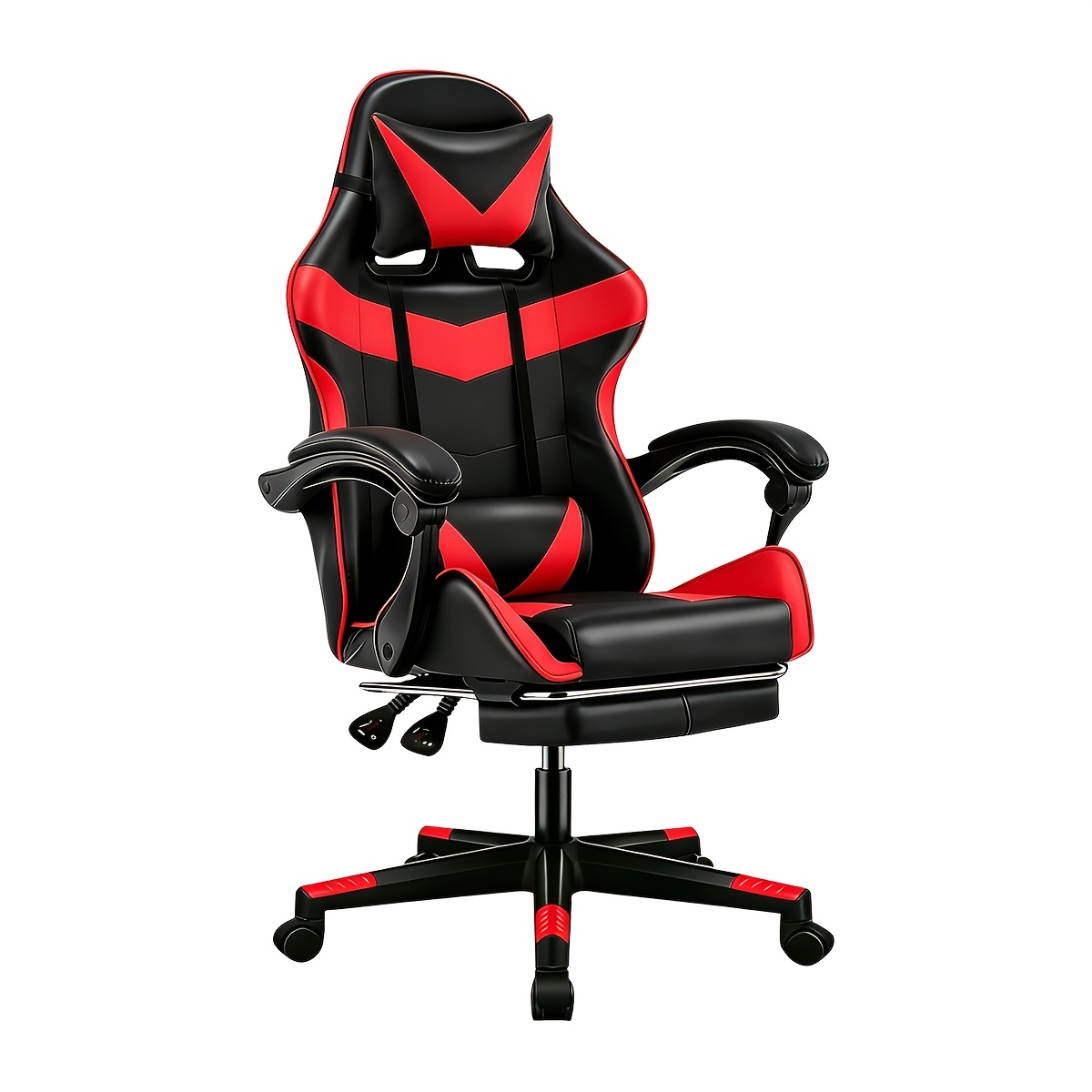 Image of Gaming Chair With Footrest, High-density Sponge Seat Cushion, Synchro Armrests, Sgs Certified Gas Lift, Reclining And /office Gaming Chair