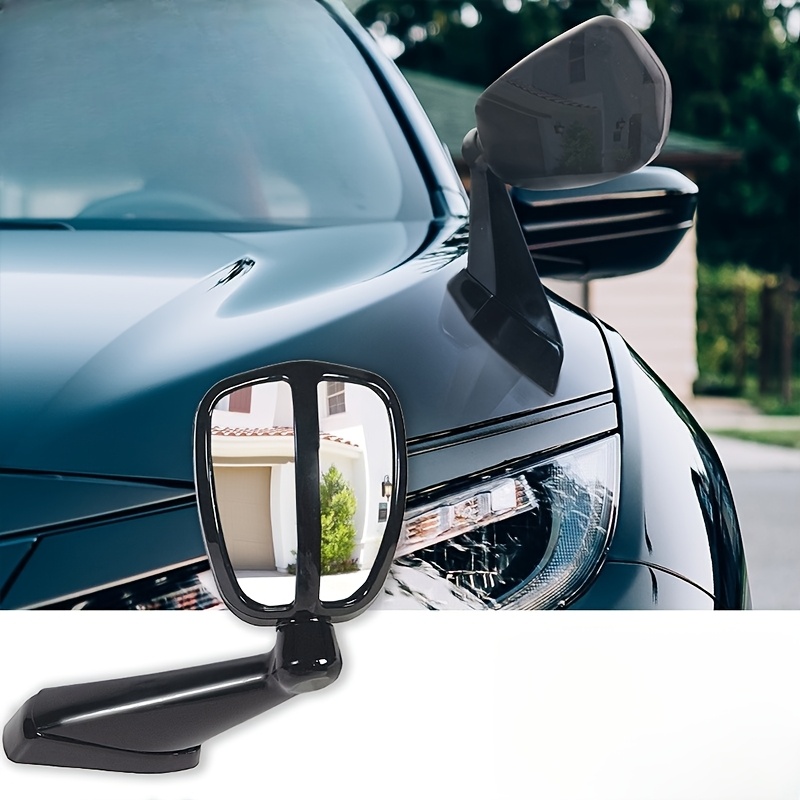 car rearview   - wide-angle hood     with blind spot reduction & reverse parking assist, adjustable folding/extending design, compatible with all cars, suvs, trucks, -   driving safety accessory,  , durable construction, sleek black frame, chrome-plated exterior, flat lens for wide field of view, fit for front mounting position, side   for car, rear view   cover, car  , car   cover, car side  s Product details 0