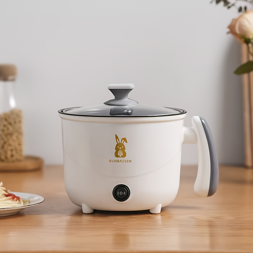 portable non stick electric hot pot with lid 220 240v easy clean pp material     and baking   modern kitchen appliance durable kitchenware