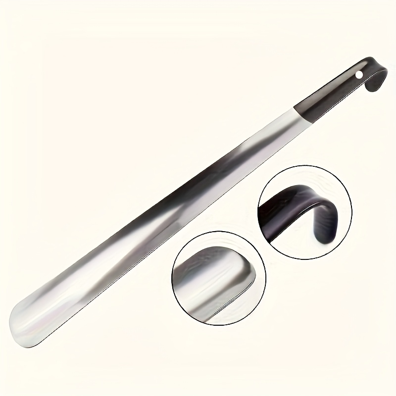 Image of 1pc 16.5 Inch Extra Long Stainless Steel Shoehorn, - Easy To Grip Non-slip Handle, Durable Construction, Easy To Put On And Shoes - Ideal For Seniors, Disabled Or People With Reduced Mobility