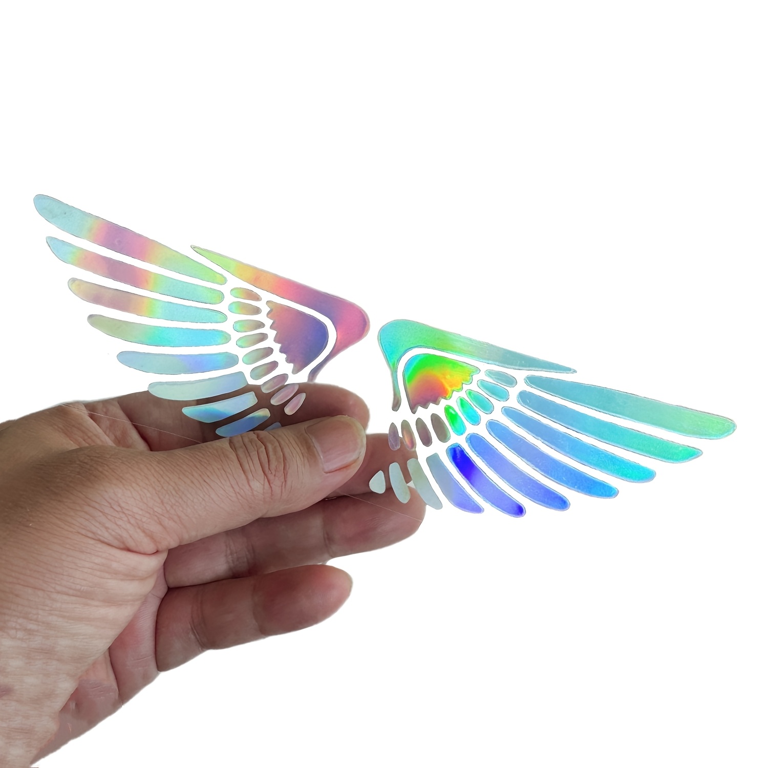 1pc Car Stickers Colorful Wings Automotive Badge Emblem Decals For All Vehicles Additions