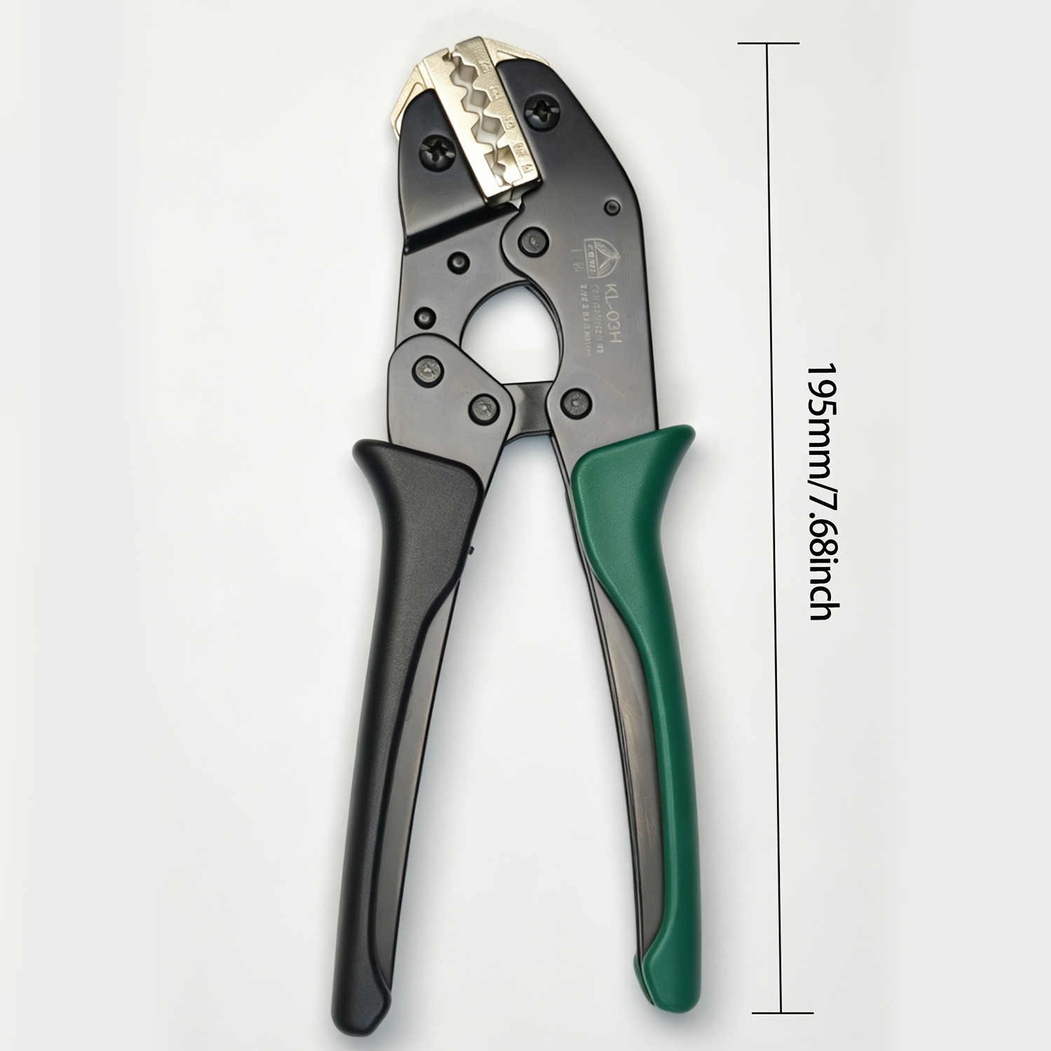 TEMU Kl-03h Hex Crimping Tool With 3 Sizes (3.25/3.84/4.52mm) | Heavy Duty 45# Steel Wire Crimper | Professional Hexagonal Crimper For Cable Ferrules