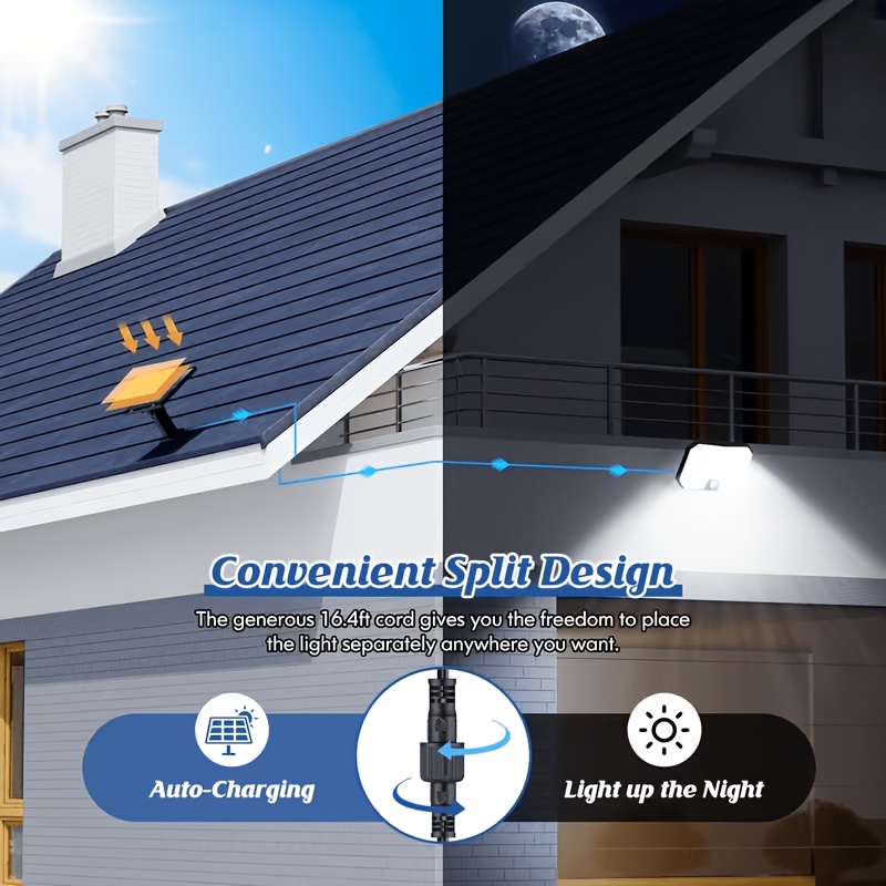 124 LED Solar Motion Sensor Lights Outdoor with Remote