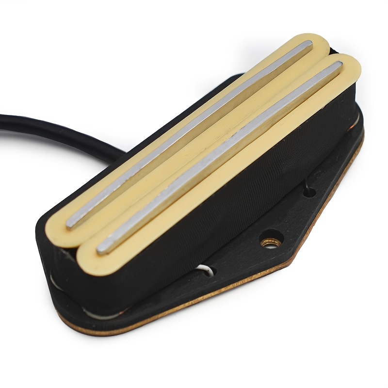 Alnico 2 Single-Coil Electric Guitar Bridge Pickup, 4-Conductor, Hot Rail Humbucker, 9K Golden-Plated Magnet Wire, Metal Construction, with Non-Magnetic Cover, for Uncharged - Black/White/Red/Yellow, Instrument Parts, Highoutput Pickup, Durable Pickup, Precision Wound Coil, Humbucker Pickup, DIY Guitarists, Professional Musicians