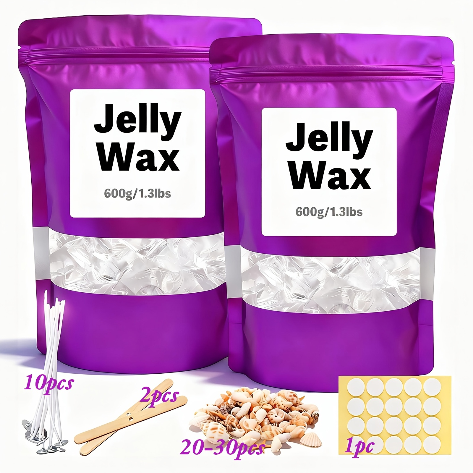 Image of Transparent Jelly Wax 600g/, For, Candle Making Kit, Suitable For Crafting Handmade Scented Candles And Holiday Gift Crafts