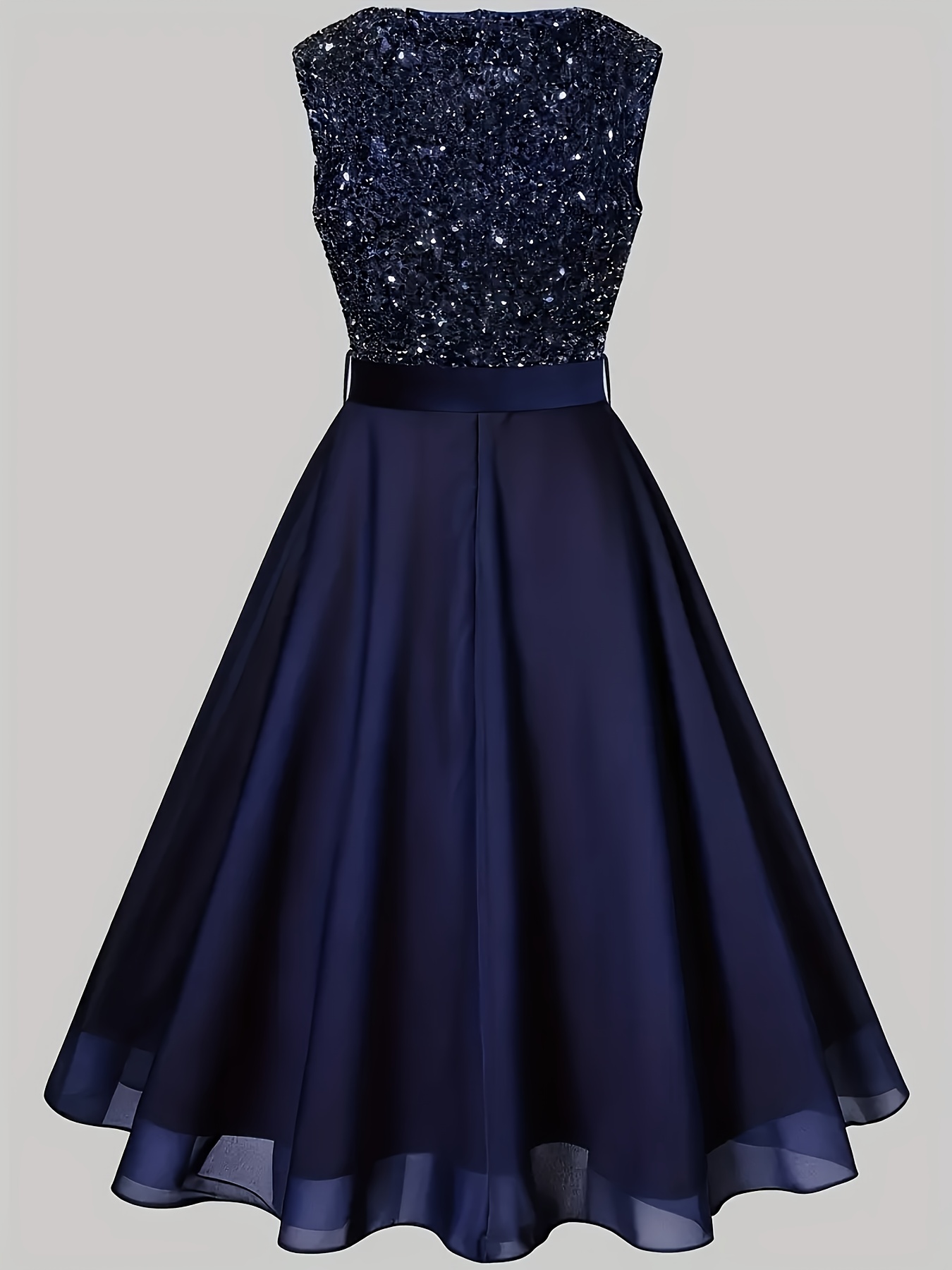Robe élégante et chic à patchwork de sequins, robe longue évasée pour femmes, robe de soirée, nouvelle robe pour femmes, robe de spectacle pour hôtesse, robe de demoiselle d'honneur, robe décontractée, robe de bal, robe d'été, robe de remise de diplôme, robe de soirée, robe de spectacle sexy pour femmes