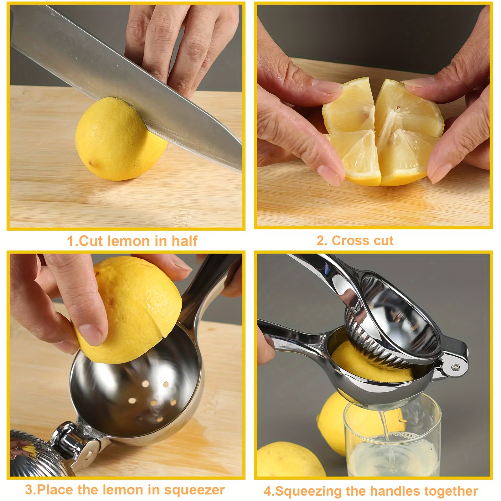 1pc Set! Lemon Juicer, Manual Citrus Juicer - a Compact Handheld Juicer Suitable for Oranges, Lemons, And Limes. The Manual High-Efficiency Juicer Is Easy And Easy to Use, Suitable for Household And Commercial Use