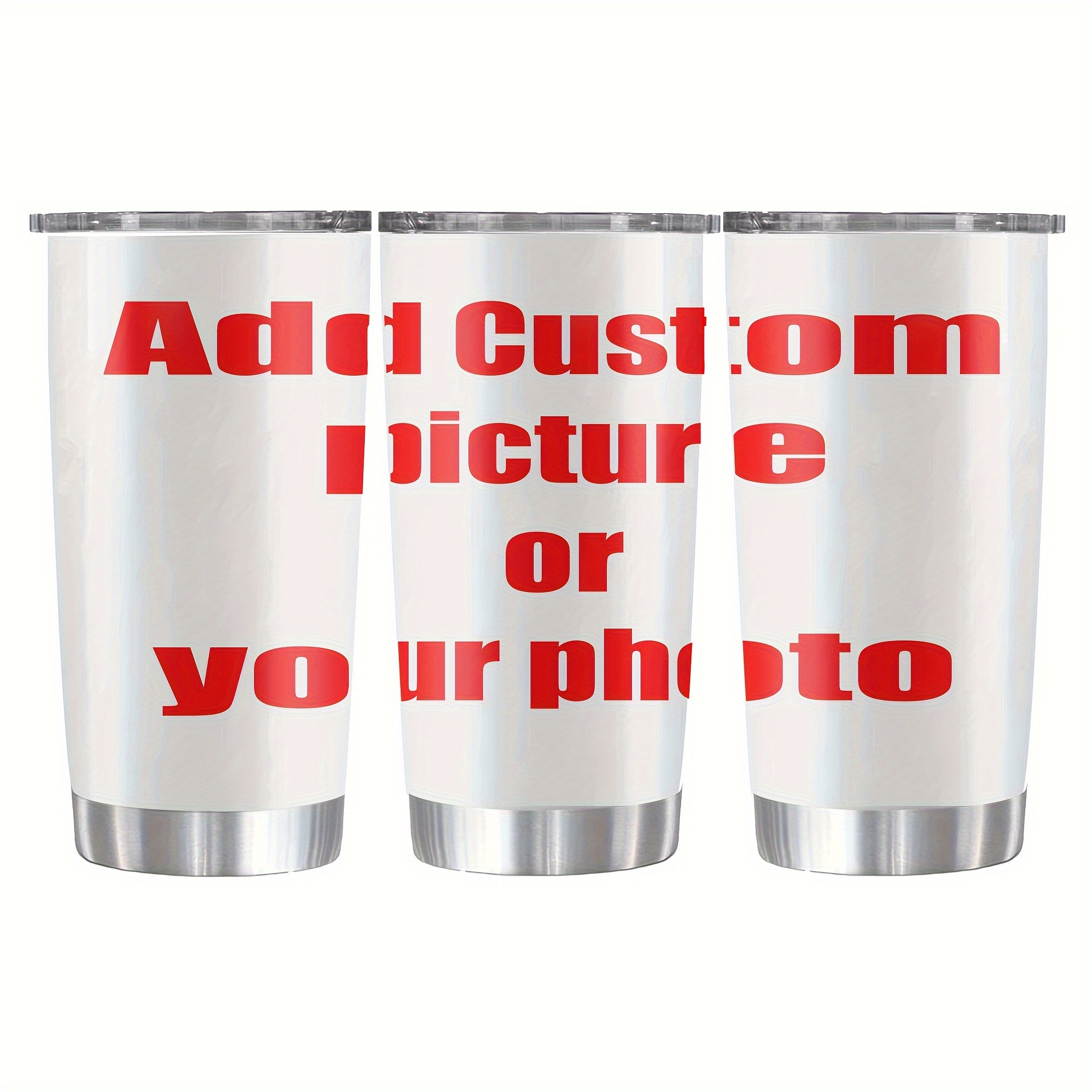 

Personalized Custom Pictures 20oz Stainless Steel Travel Mug With Lid - Perfect For Coffee Or Tea