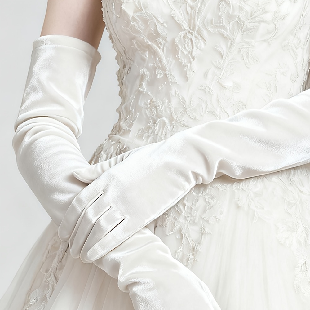 fancy dress long white gloves Long White Princess Gloves | Dress Up Accessory