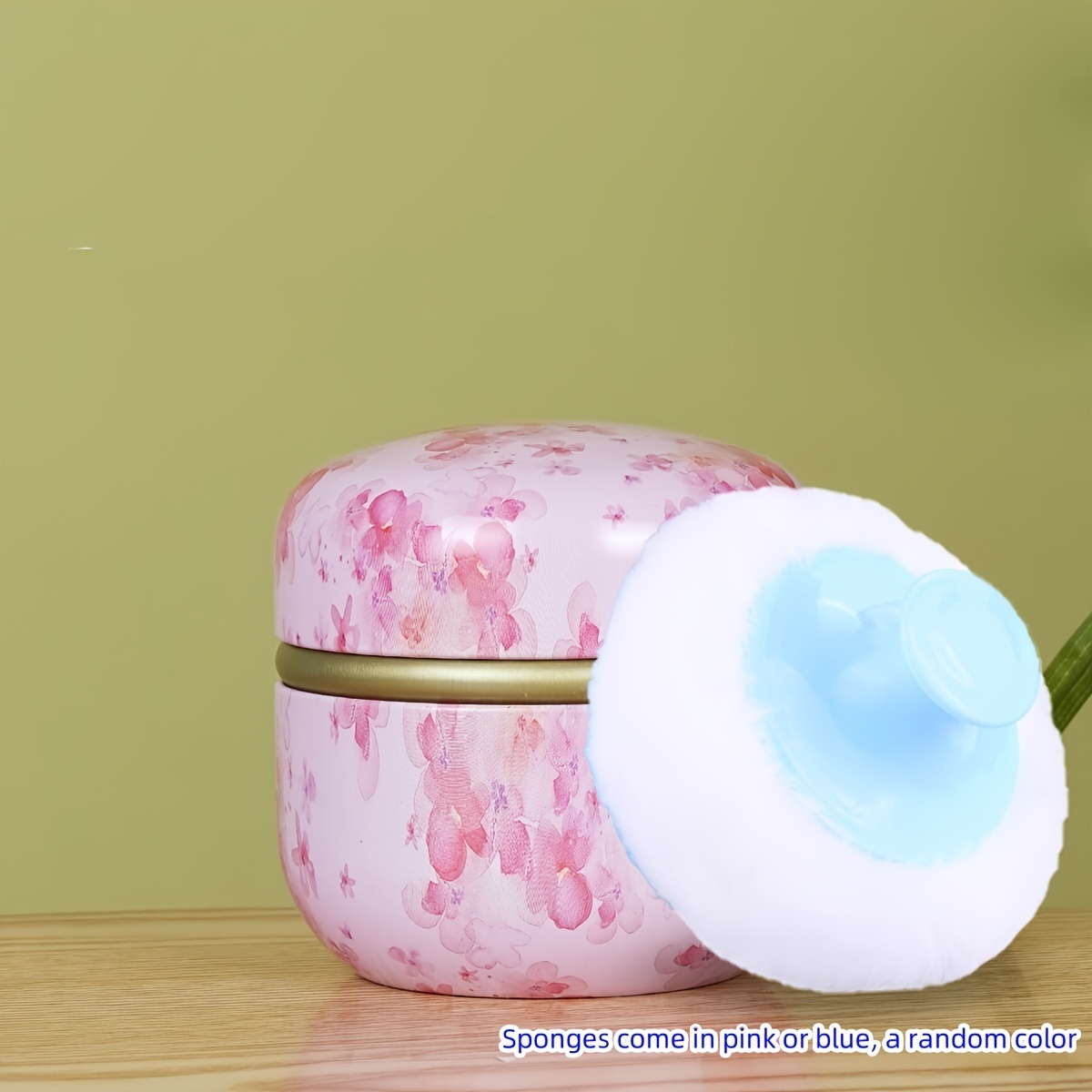 TEMU Powder Puff And Powder Box For Women's Bathing And Travel, 3.15-inch Powder Box With Powder Puff,, Fluffy Velvet Powder Puff Container, Female