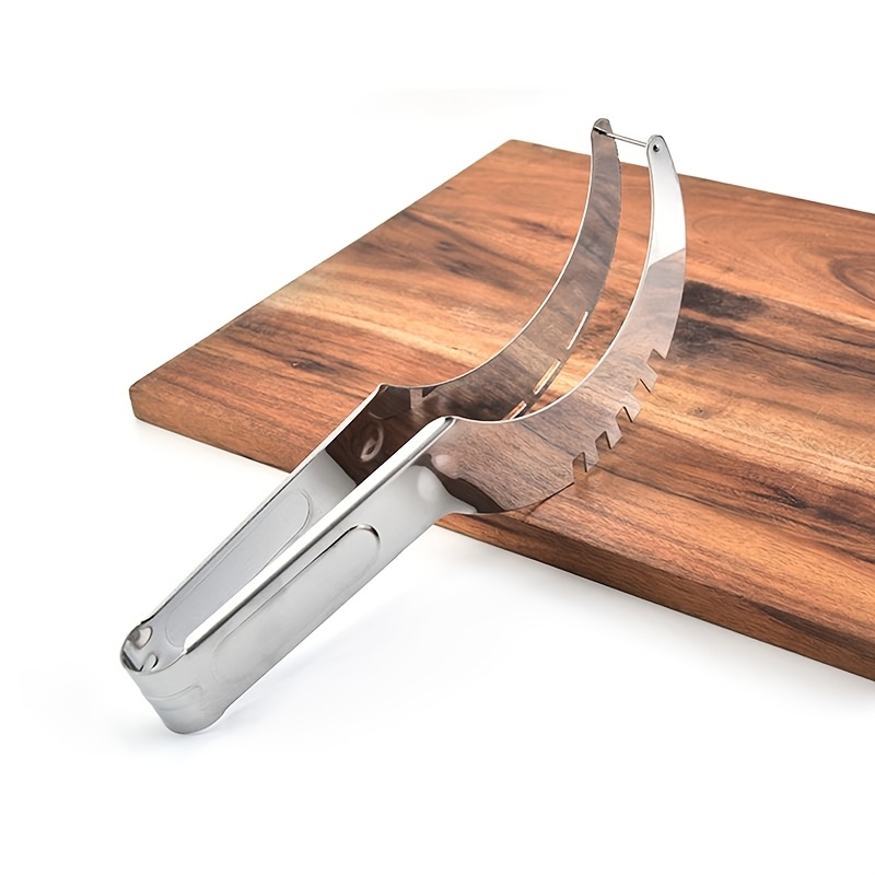 TEMU 1pc Stainless Steel Watermelon Slicer Fruit Separator Watermelon Slicing Artifact Watermelon Clip