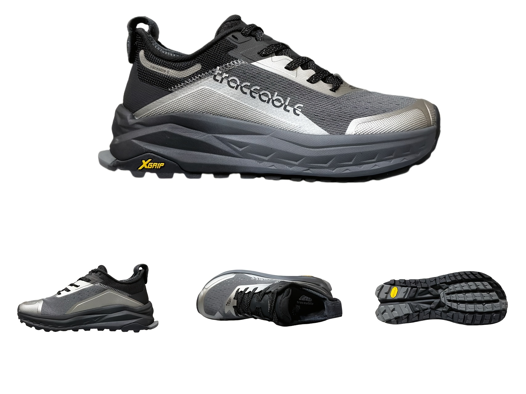 Sneakers, Men's Outdoor Shoes, Anti-Slip Comfortable Casual Shoes, Men's Outdoor Camping Sports Trail Running Shoes, Fashionable and Versatile Trendy Shoes