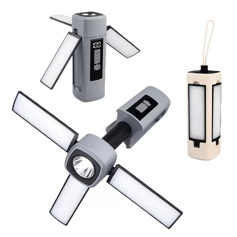 TEMU New Retractable Magnetic Work Light, Rechargeable Foldable Led Inspection Lamp (7 ), Featuring A 360° Adjustable And Foldable Design, Suitable