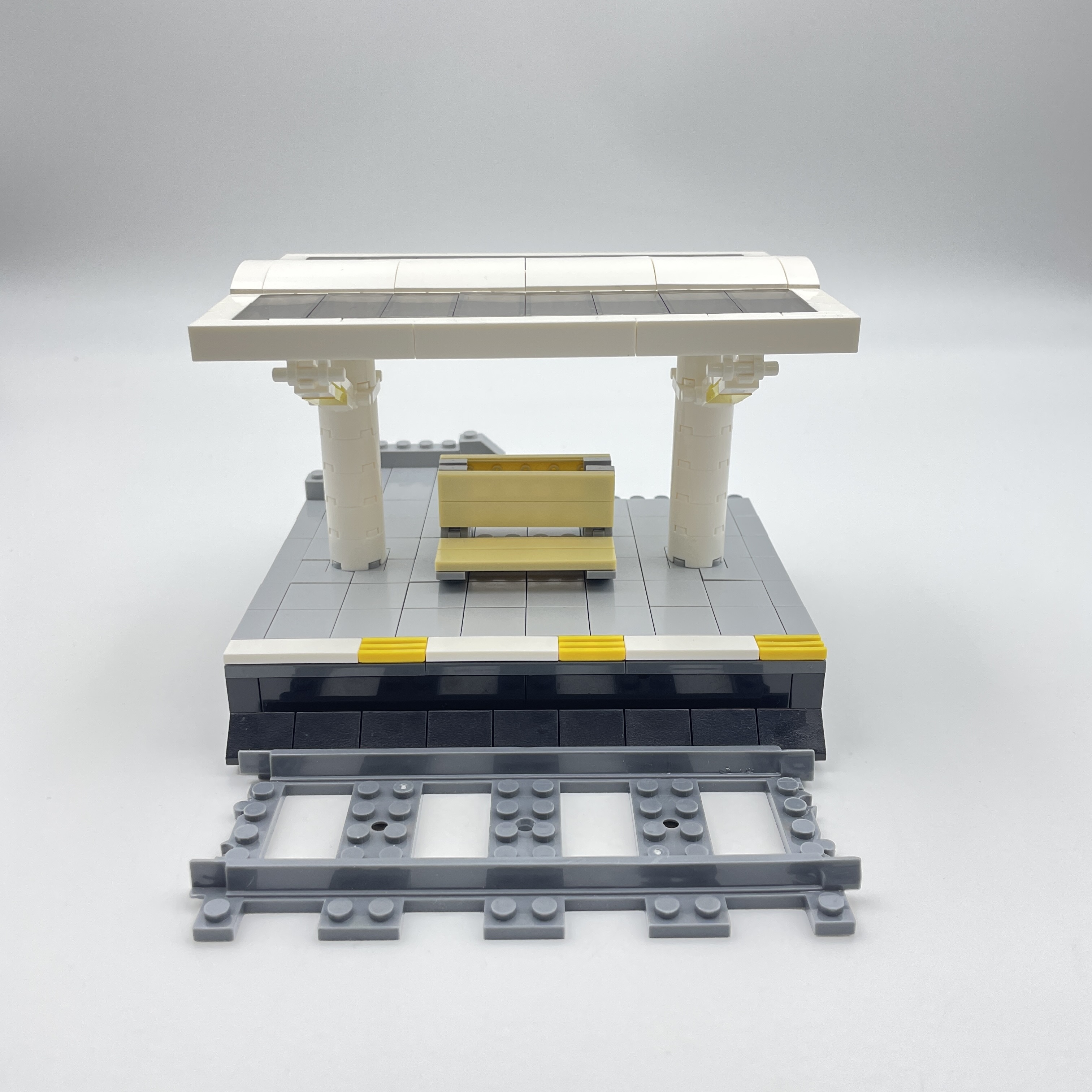 276pcs Train Platform Creative MOC Building Blocks for Urban Scenes