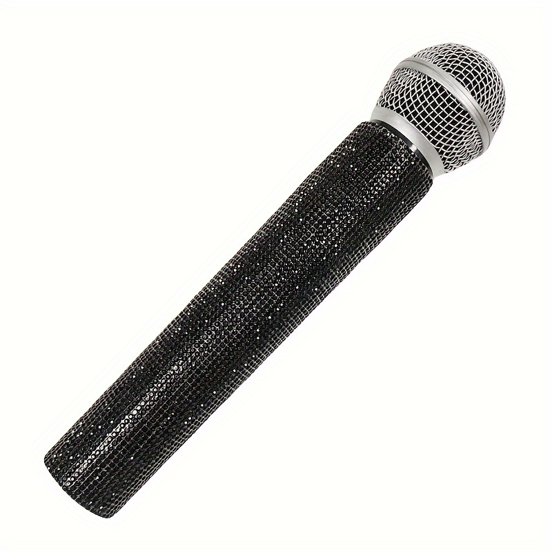 Rhinestones Micriphone Props Simulation Plastic Microphone Props