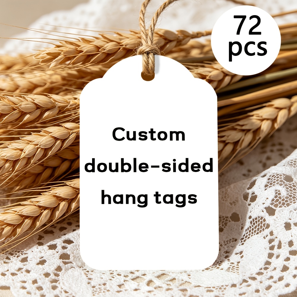 TEMU Customizable Double-sided Tags With —suitable For Company Logos, Personal Photos, Wedding Invitations, Couple Pictures, Packaging Labels, Gift