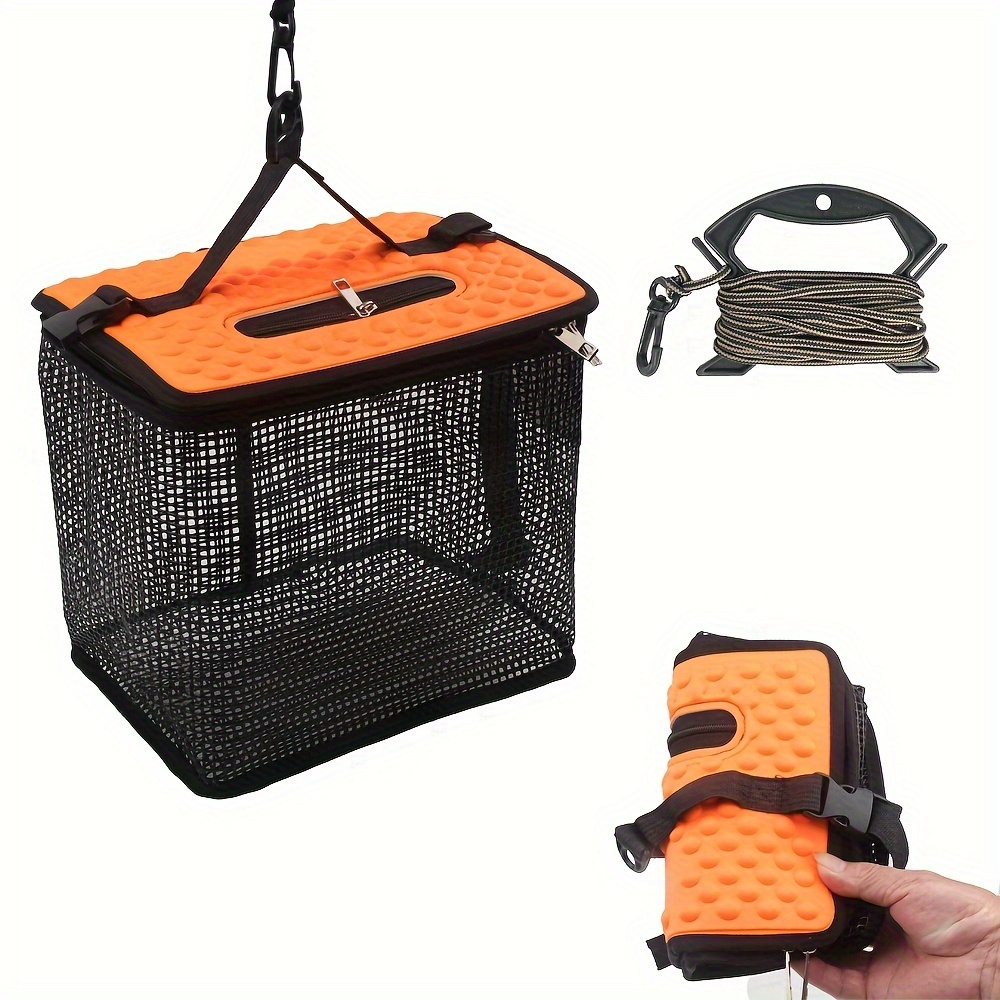 

1pc Floating Mesh Guard, Foldable Quick-drying Fish Guard, Portable Outdoor Fishing Tool