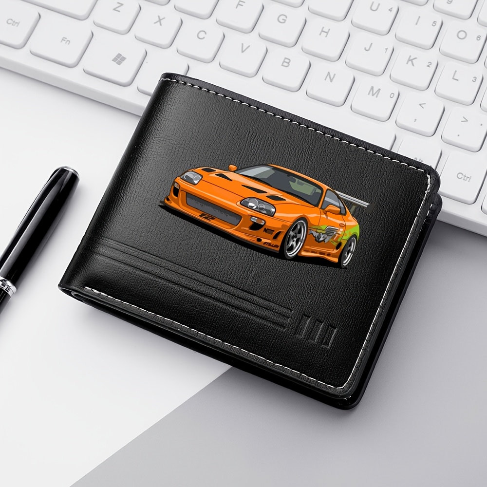 TEMU Men' Print Wallet - Foldable Ultra-thin Business Wallet, , Lightweight, Multiple Card Slots, Suitable For Casual And Formal Occasions