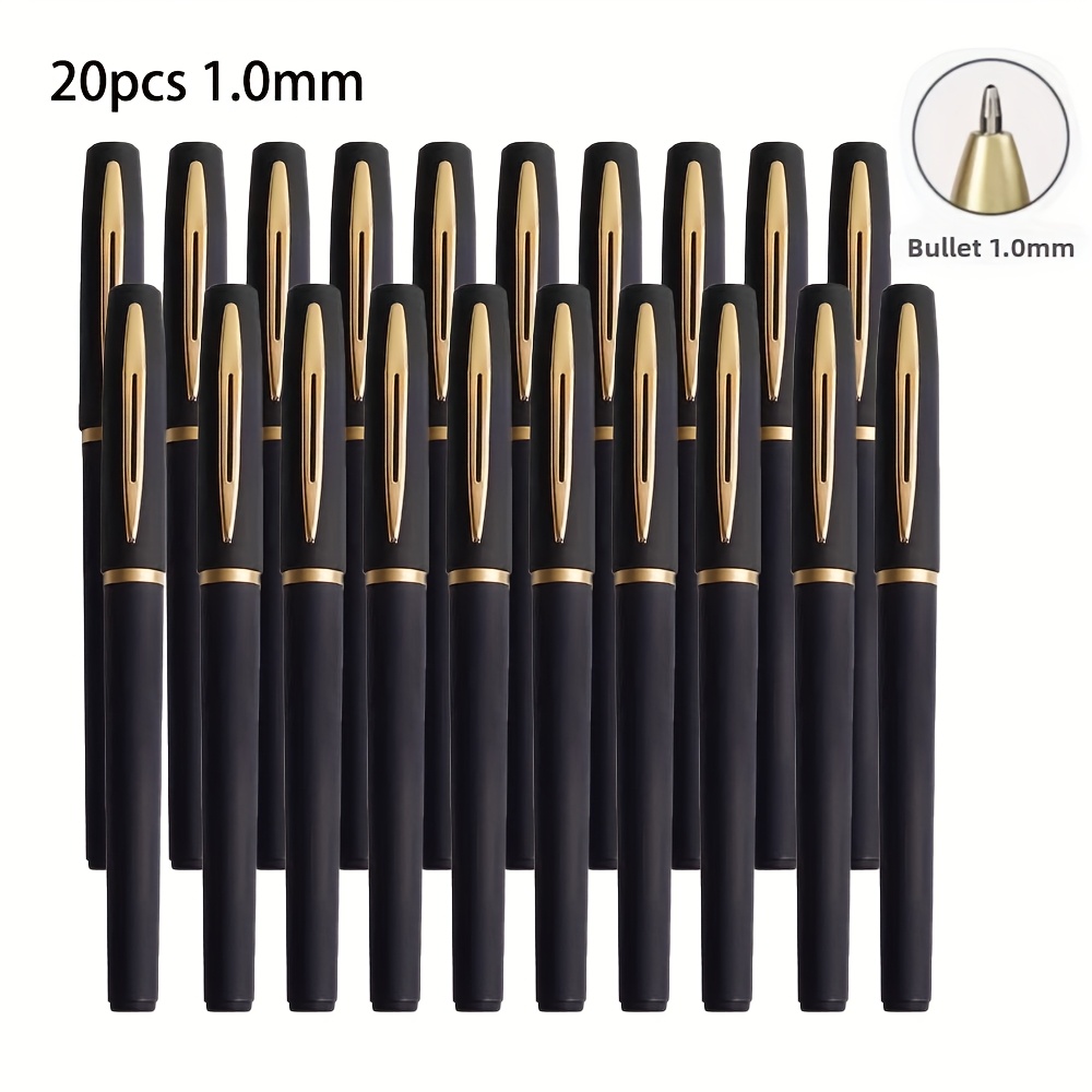 TEMU Set Of 20 Gel Ink Pens With A Large Capacity, In 0.5, 0.7, 0mm Sizes, Ideal For Business And School Office Writing Needs