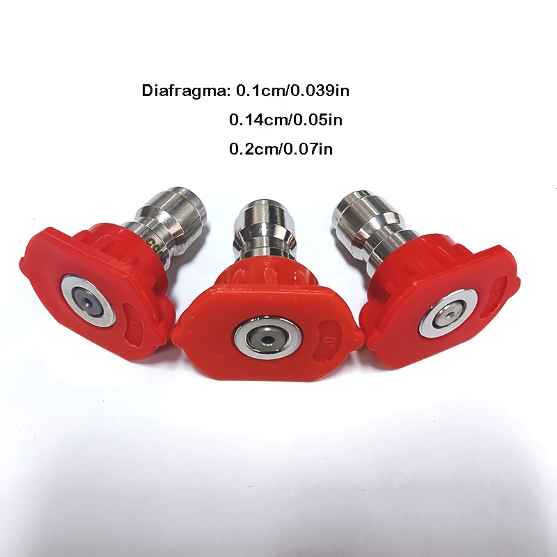 E-shop 3-teiliges Hochdruckreiniger--Tipps-Set, 4000 PSI für einfache Reinigung - Inklusive 1/4" Schnellanschluss & 4500 PSI Kupplung,