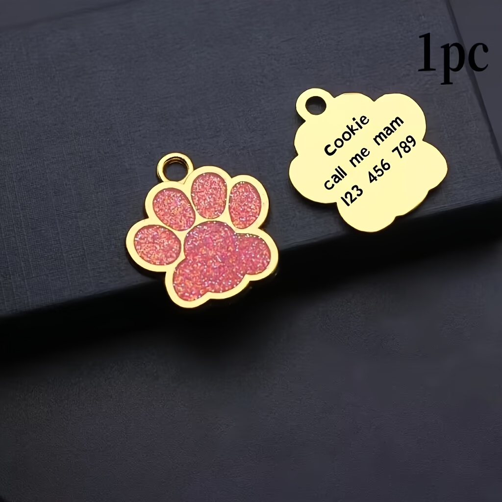 TEMU 1pc Targhetta identificativa personalizzata per cani fai-da-te, targhetta con del cane, identificativa anti-smarrimento per animali domestici
