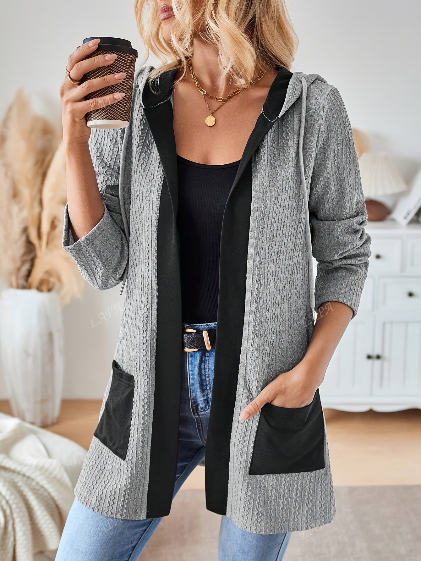 long hooded cardigan sold on Temu United States long hooded cardigan sold on Temu United States