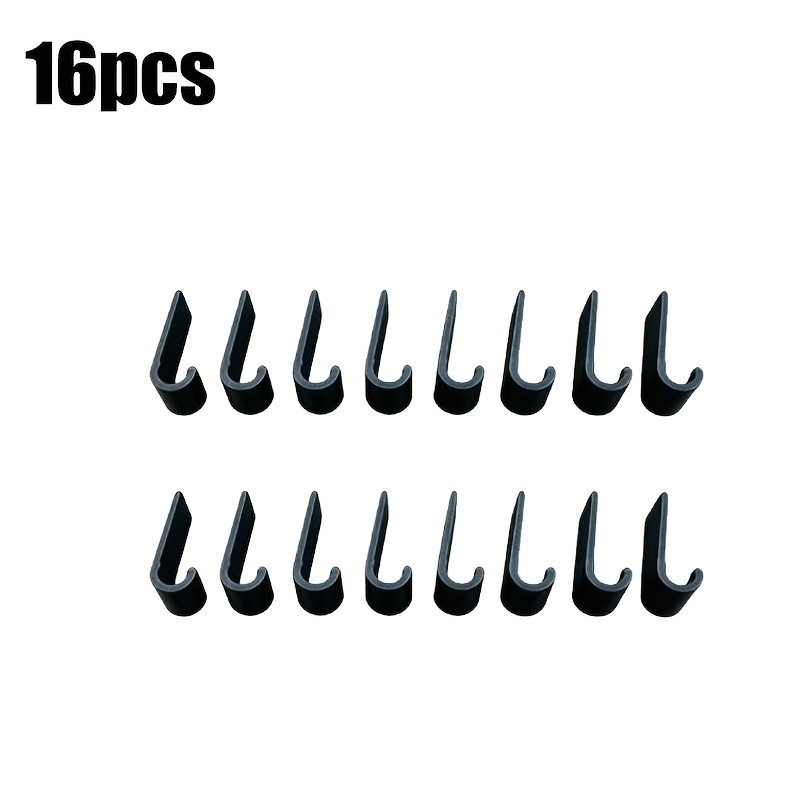 TEMU 16 pezzi Clip per cavi auto, Clip universali per organizzare cavi da 3,4 mm di diametro, Struttura per cablaggio Dash Cam e supporto telefono,