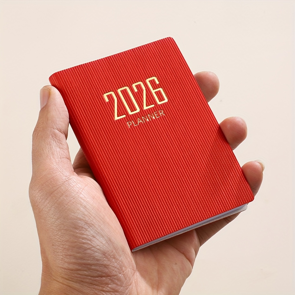 Kleine 2026 planner, A7 Pocket Calendar Notebook, 365 dagen