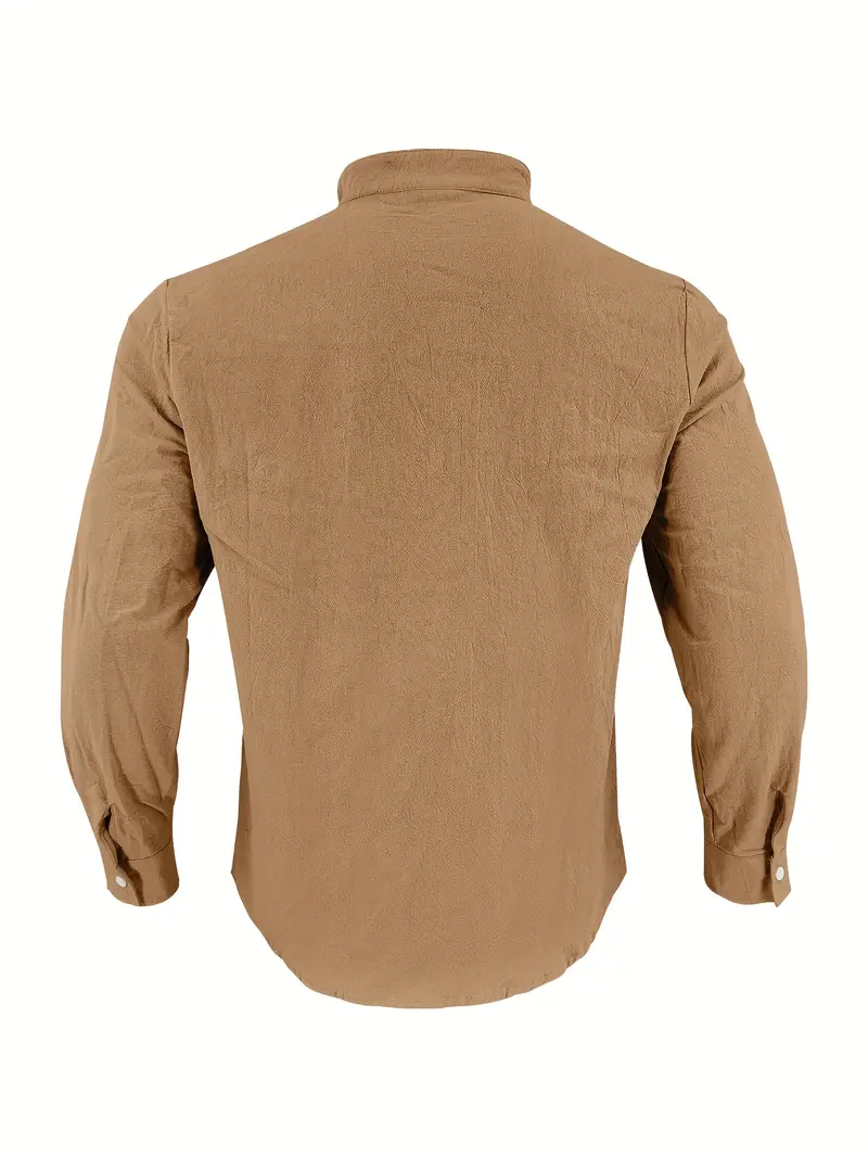 mens elegant linen v neck long sleeve t shirt with cross strap detail breathable regular fit for casual outdoor evening wear spring summer fall versatile top casual wear tee tshirt linen fabric t shirts Product details 29