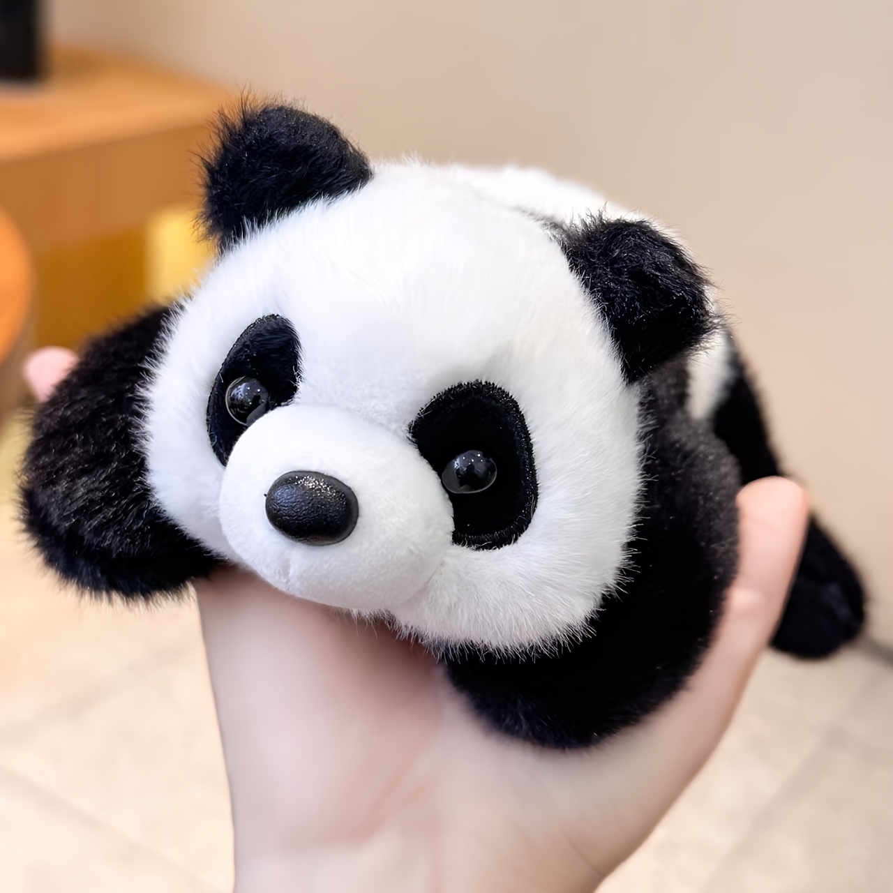 1pc panda plush toy cute   stuffed   room decoration doll desktop ornament perfect birthday gift party gift kids gift christmas thanksgiving gift halloween gift