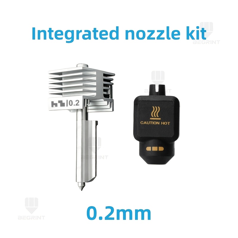 TEMU P2s/x2d Quick Change Hot End Kit With Sock, Standard Flow 350℃ Hardened Steel Nozzle, High Temperature Resistant 3d Printer Extruder Replacement