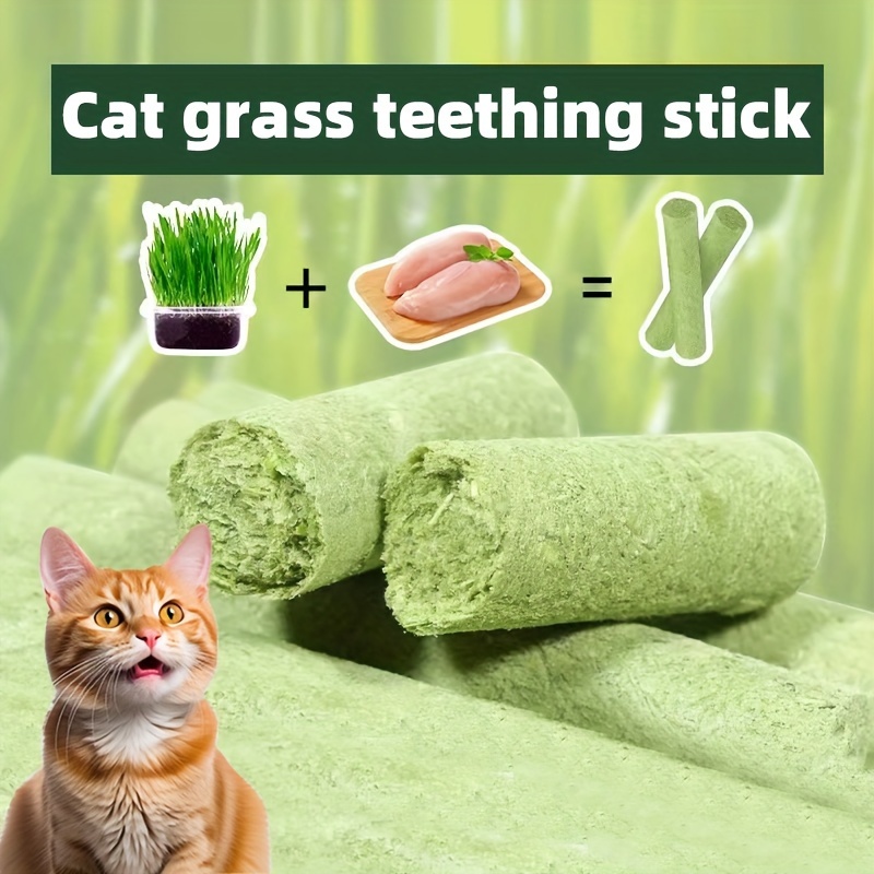 

15 Stick Hairball Freeze-dried Cat Snack Teeth Stick Instant Granule Hair Cream Cat Grass Tablets For Cats