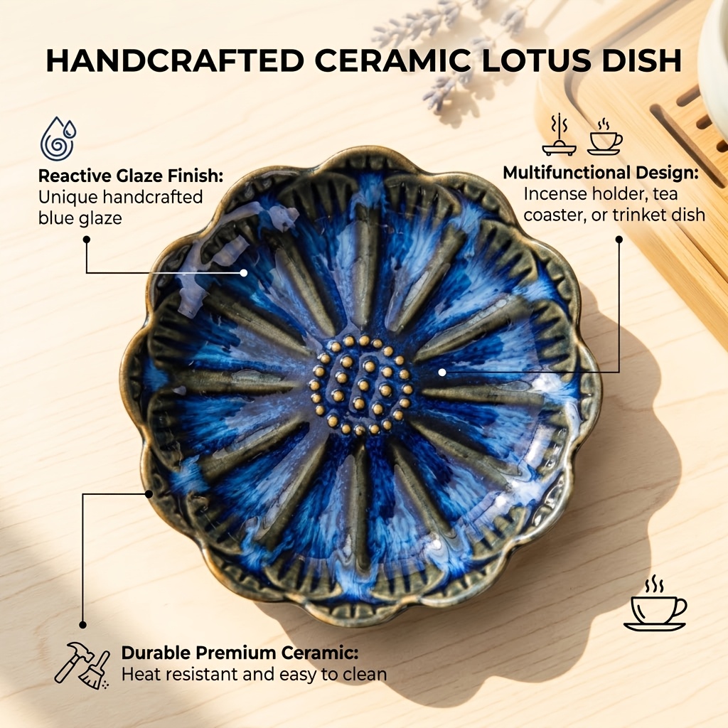 Japanese Style Glazed Ceramic Dishes - Multi-use Small Bowls For Dipping Sauces, Appetizers, Condiments, Nuts | Boho Chic Jewelry Display Trays, Decor Gift Idea