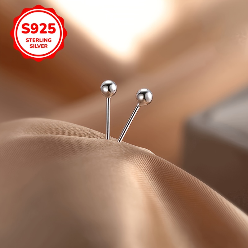 Women's 925 Sterling Silver Stud Earrings, Hypoallergenic Gift