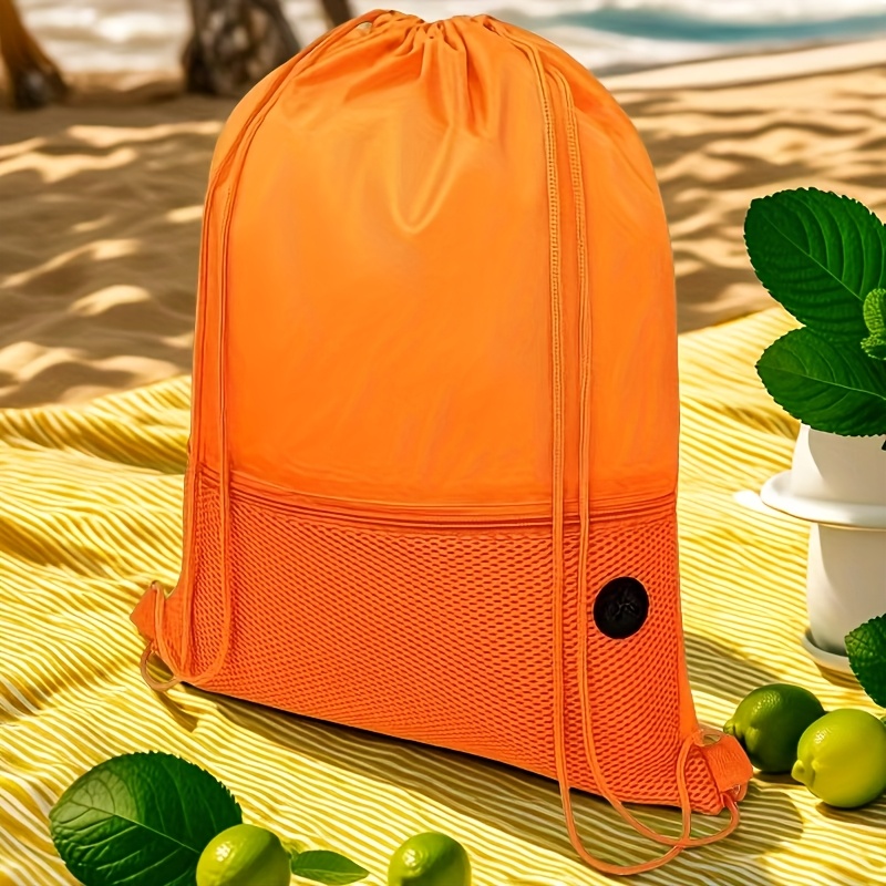 TEMU Mochila Casual Multicolor, Bolso de Fitness, Bolso Deportivo Plegable Portátil, Mochila Práctica con Bolsillos y Cordón
