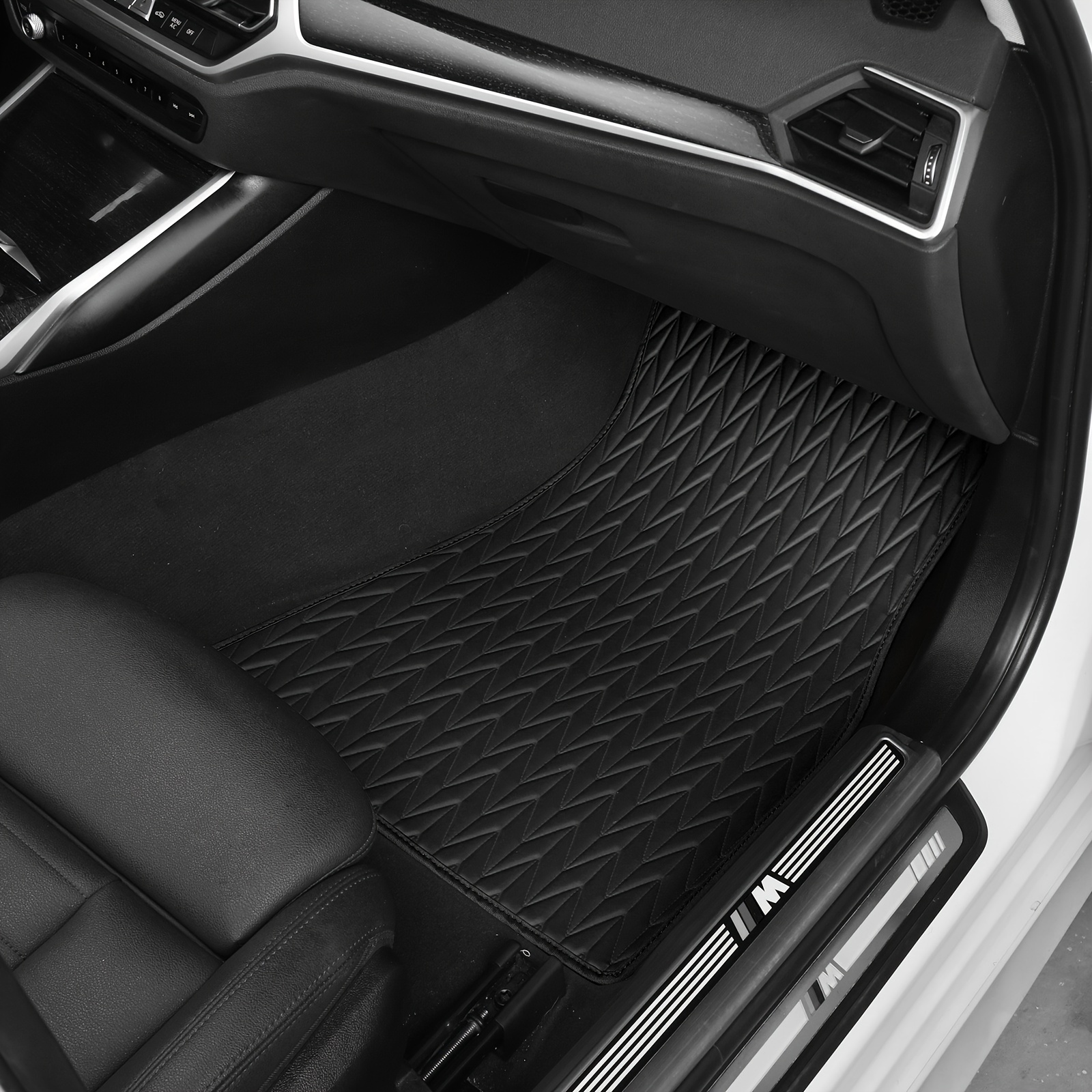 Outlets Leather car mats compatible with VOLKSWAGEN