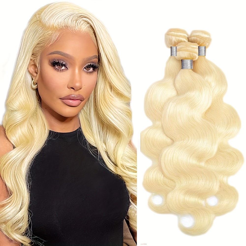 

3pcs Body Wave Blonde Human Hair Bundles 10-30inch 10a Grade 613 Human Hair Weave Wigs Bundles Brazilian Human Hair Extensions