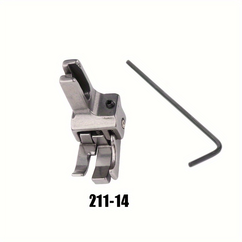 TEMU 1pc Pied-de-biche Industriel à Double Ligne de Coupe, Tige en Acier Haute/Basse pour Machine à Coudre, Accessoire de Couture Professionnel pour