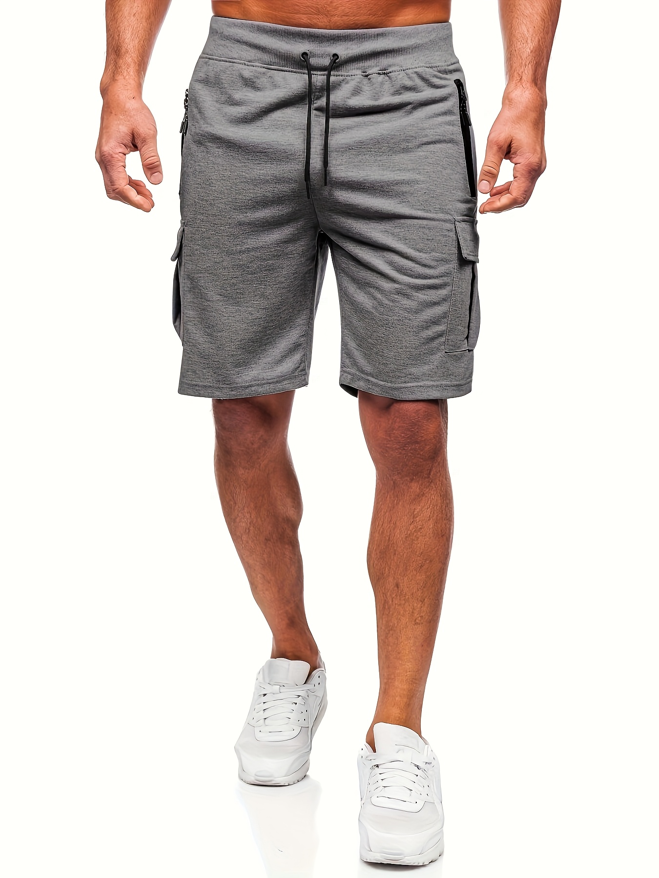 Men's Casual Summer Shorts - Lightweight, Elastic Waist With Drawstring For Hiking, Gym, Beach & Outdoor