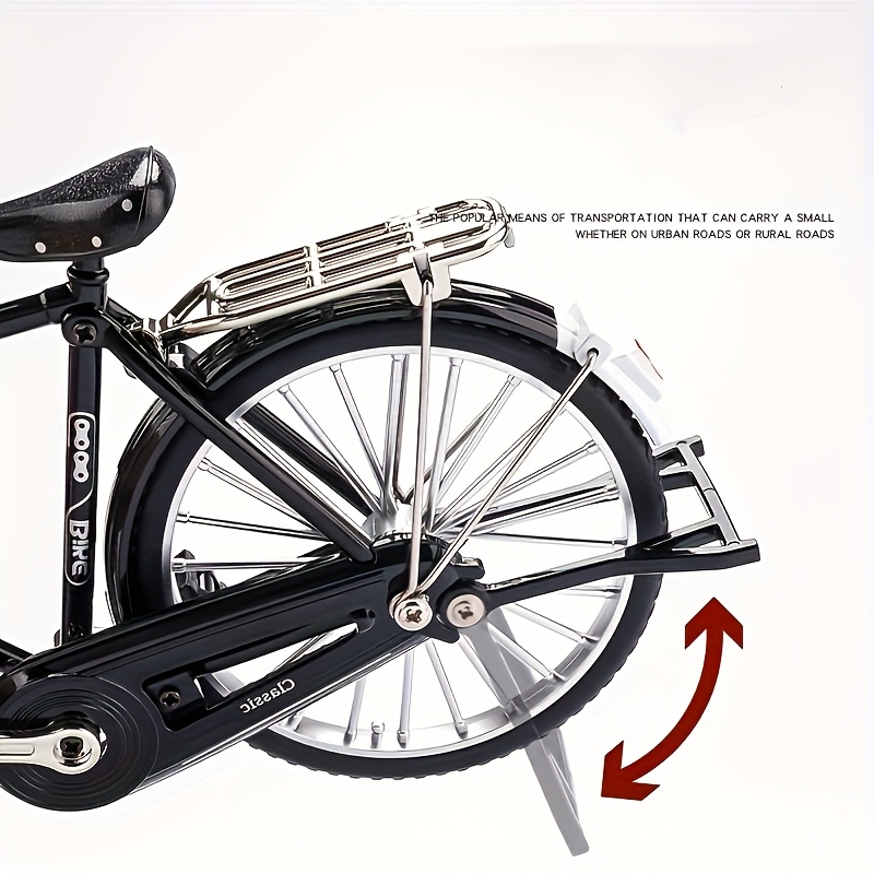 52pcs Vintage Splicing Riding Series 28-inch Bicycle Model, Detachable Assembly Figurine, Nostalgic Classic Single Decoration, Desktop Office Display Collectible