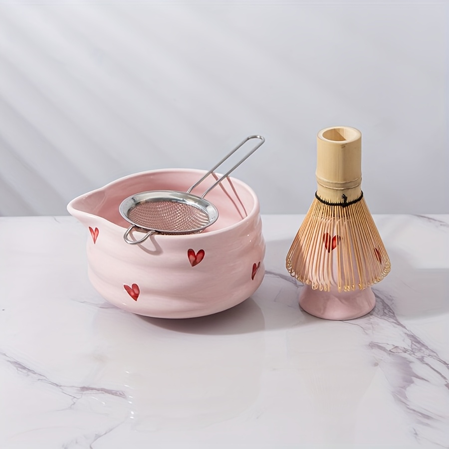 BAIFULAI Matcha Schüssel Set 2-tlg. | Japanische Teeschale Mit Ausgießer | 500ml Keramik