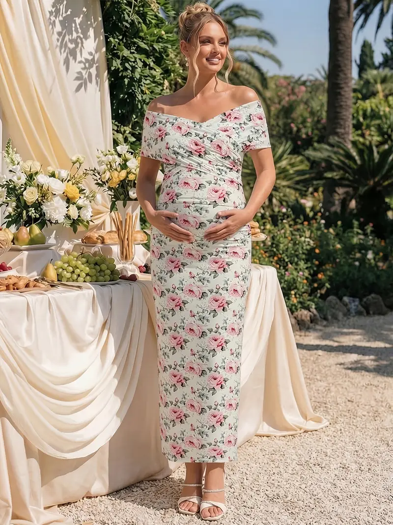 pregnant elegant evening dresses Maternity Clothes Maternity Long Evening Dresses Maternity Evening Dresses For Pregnant Crystals Beaded Elegant Women Long Prom Dresses For Wedding Party