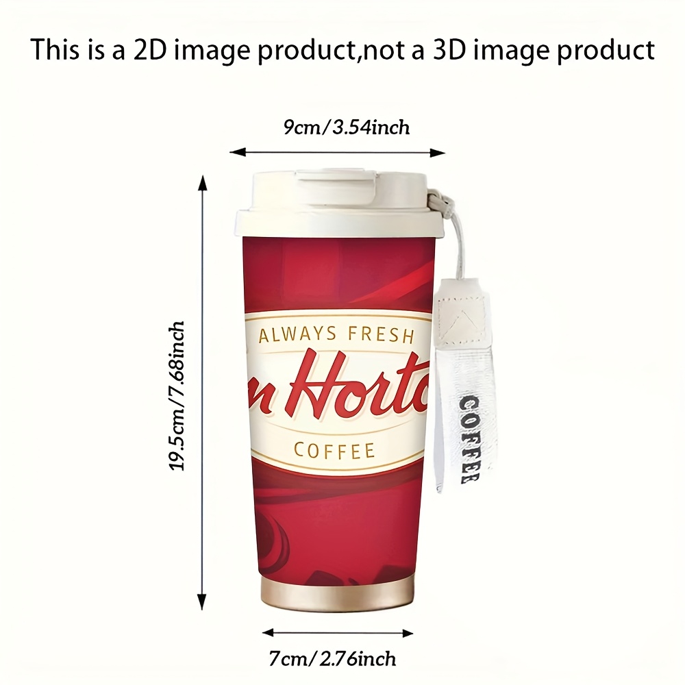 1pc   logo insulated travel mug     coffee cup with iconic red golden branding   drinks hot cold for hours double wall vacuum insulated cup for hot cold drinks portable mug for   use official   c 2
