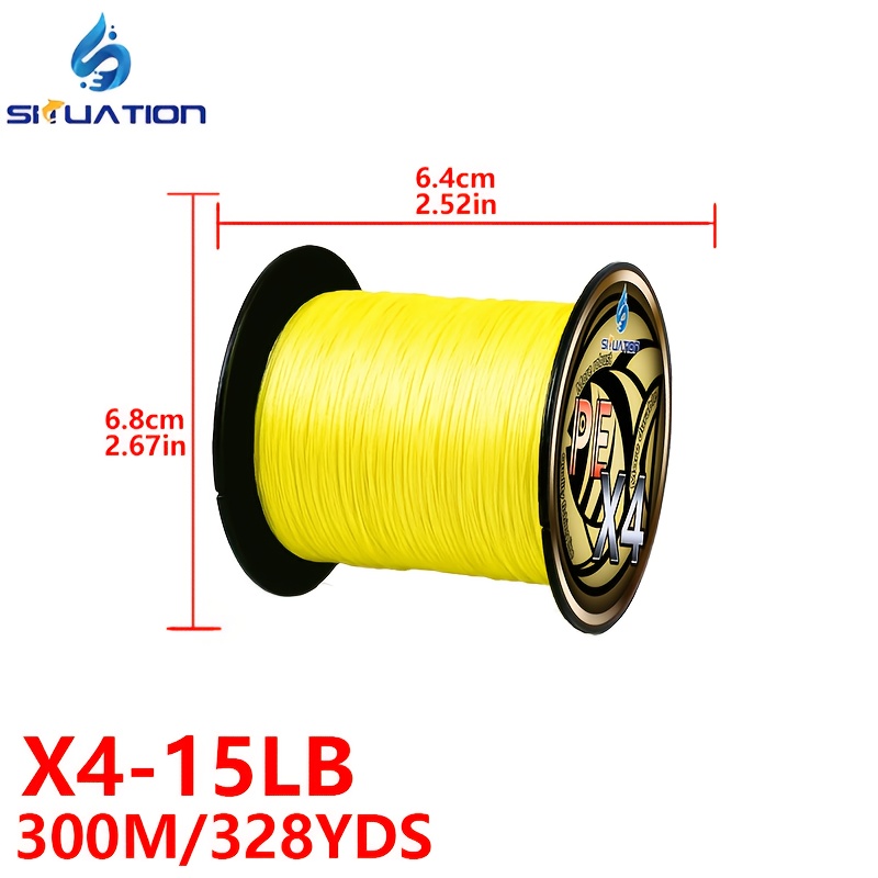 E-shop 300M-328YDS 500M-547YDS Glatte langlebige 4-fach geflochtene PE-Schnur, Köderschnur, Super Pull -Angelschnur für Salzwasser- Süßwasserfischen,