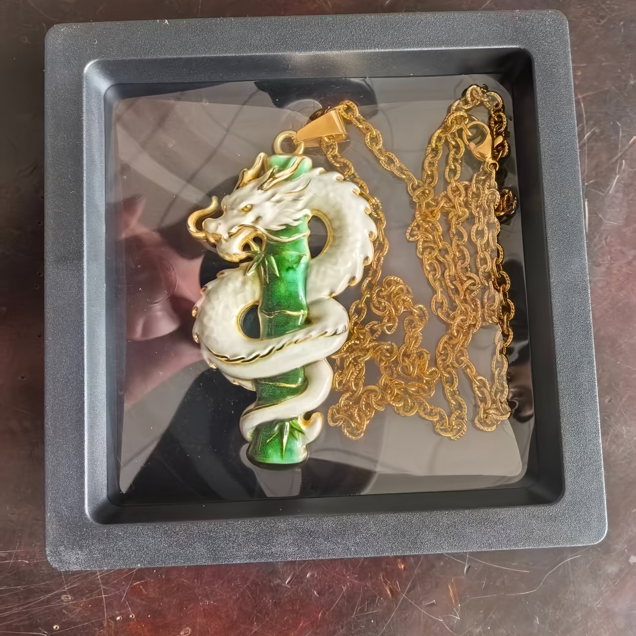 TEMU collier avec pendentif dragon 3D double face - Nouveau pendentif de style chinois pour la professionnelle et fortune, symbolisant la et la