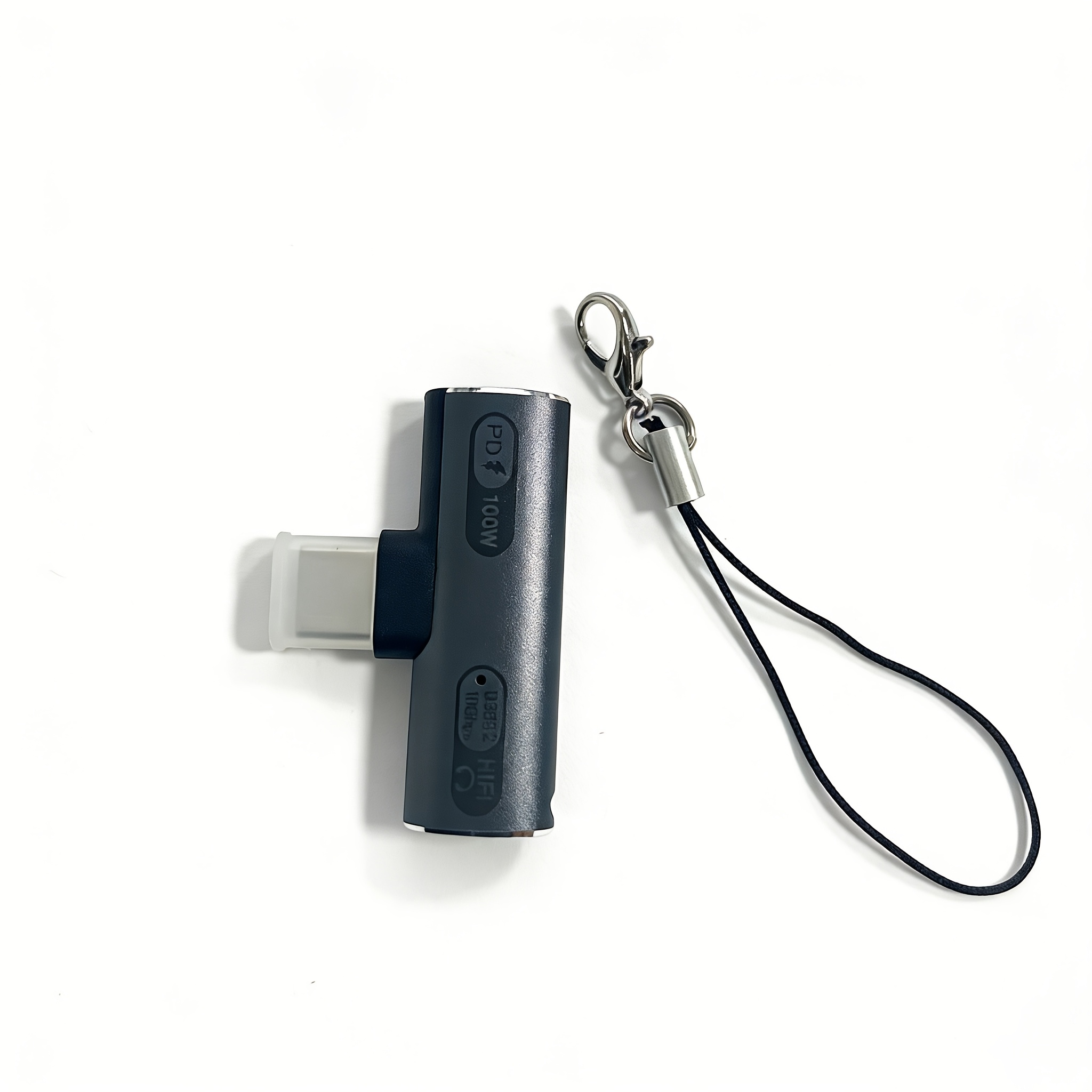 TEMU Adattatore per cuffie 2-in-1 Type-C, supporta ricarica rapida PD 100W/USB 3.2/ricarica e cuffie digitali/custodie esterne; consente l'uso di