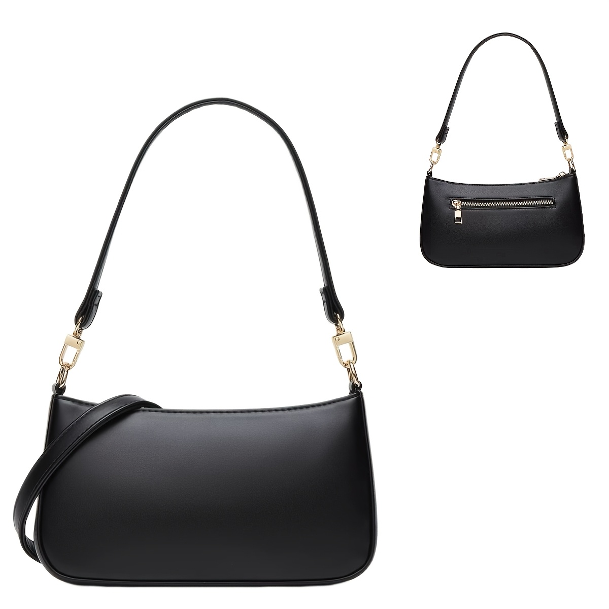 TEMU Sac Bandoulière Femme (Inclut 1 Sangle d'Épaule) 2026 Tendance PU Sac Femme Rétro Facile Sous Sac de Selle Nouveau Mode Frais Sac d'Épaule Sac