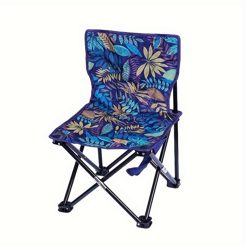 1pc Portable Foldable Low Chair Suitable For Camping Beach Fishing
